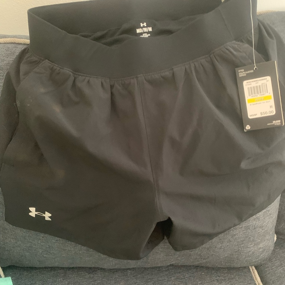 Underarmour 5” shorts with liner BNWT size Medium